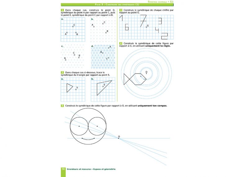 Cahier D'exercices Iparcours Maths 5E (Éd. 2019) destiné Symétrie Cm1 Exercices