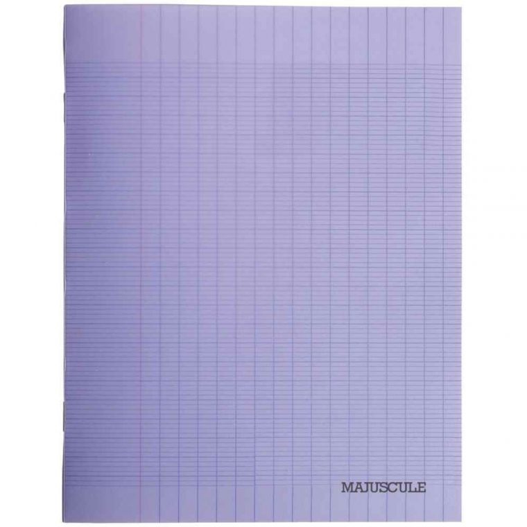 Cahier Piqures Grand Carreaux Polypropylene 17X22 48P 90G Violet destiné Cahier Majuscule