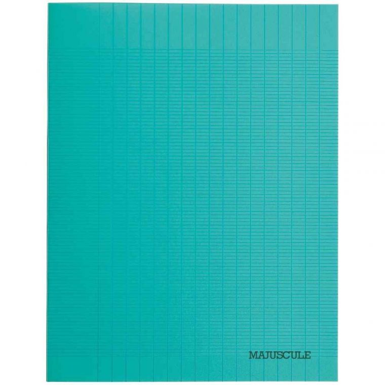 Cahier Piqures Grand Carreaux Polypropylene 17X22 96P 90G Vert dedans Cahier Majuscule