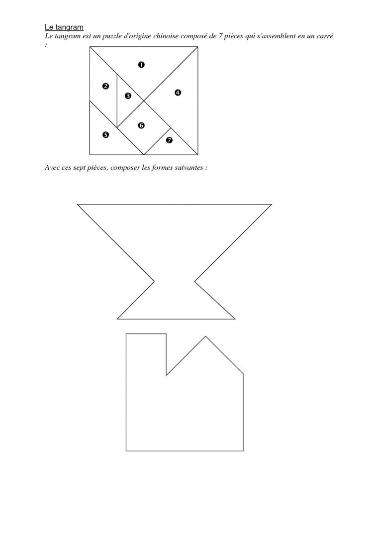 Calaméo – Activité Jeux Tamgram encequiconcerne Tangram Carré