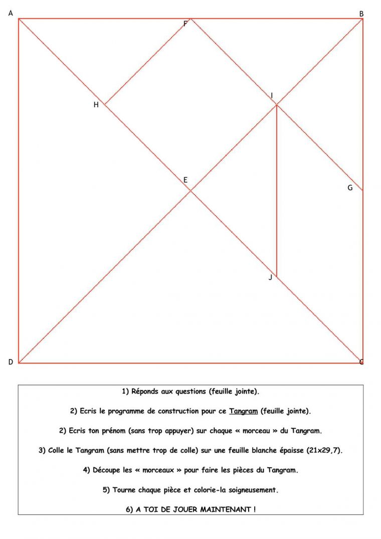 Calaméo – Cycle 3 : Géométrie : Figures Planes (Programme à Tangram À Découper