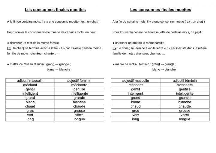 Calaméo – Cycle 3 : Orthographe : Lettres Finales Muettes intérieur Chercher Les Mots