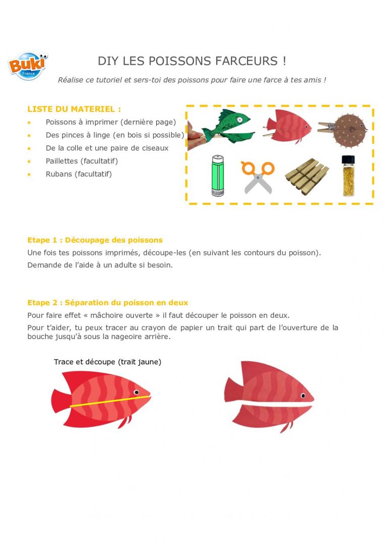 Calaméo – Diy_Poissons Farceurs_Buki concernant Decoupage A Imprimer Gratuit