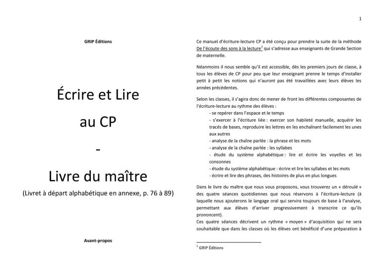 Calaméo – Écrire Et Lire Au Cp – Livre Du Maître + Livret avec Exercice Graphisme Cp