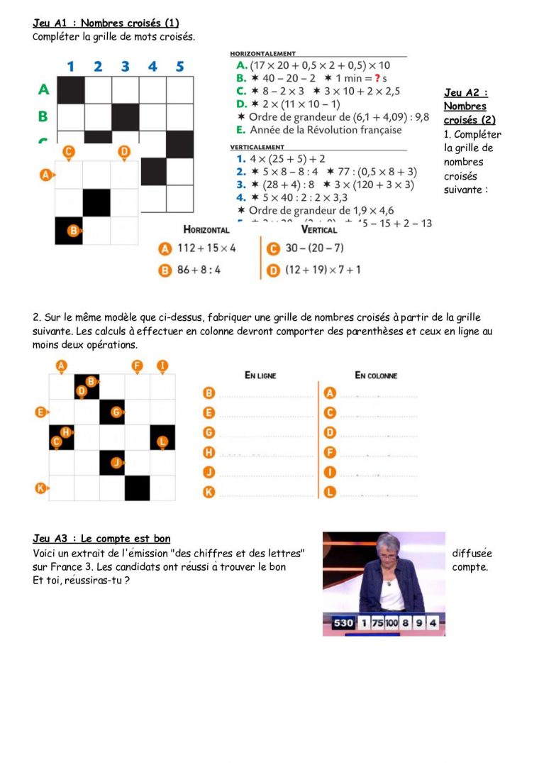 Calaméo – Jeux destiné Fabriquer Des Mots Croisés