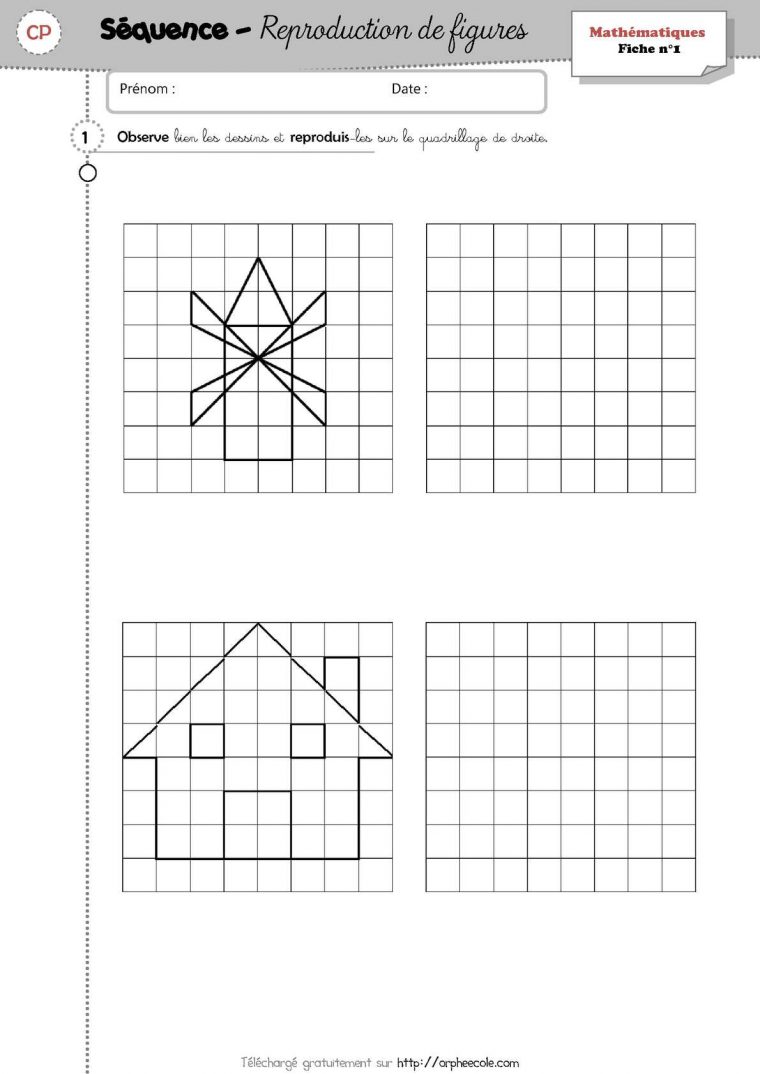 Calaméo – Reproduction De Figures – Exercices à Reproduire Un Dessin Sur Quadrillage