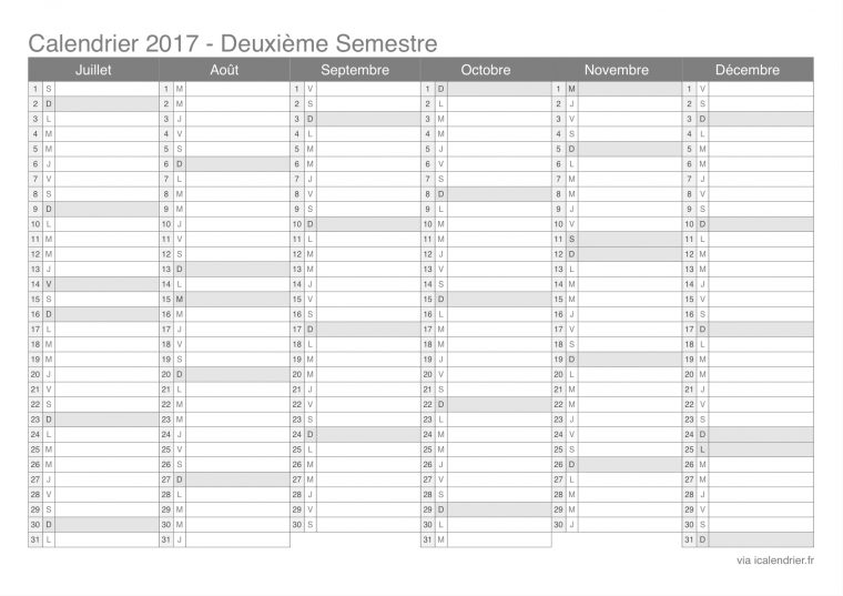 Calendrier 2017 À Imprimer Pdf Et Excel – Icalendrier concernant Calendrier 2017 En Ligne