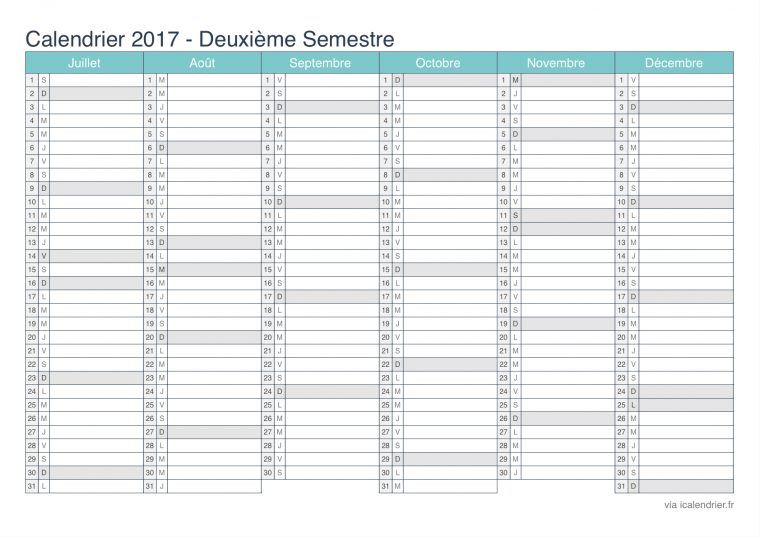 Calendrier 2017 À Imprimer Pdf Et Excel – Icalendrier encequiconcerne Calendrier 2017 En Ligne