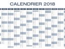 Calendrier 2018 Excel À Télécharger Gratuitement destiné Calendrier Annuel 2018 À Imprimer