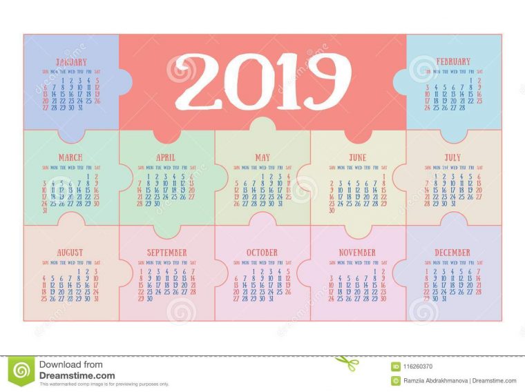 Calendrier 2019 De Poche Calibre Simple De Base Débuts De tout Calendrier Enfant Semaine