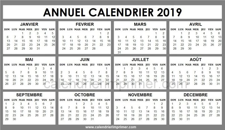 Calendrier 2019 Kawaii A Imprimer | Calendrier Vacances 2019 avec Calendrier Ludique À Imprimer