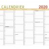 Calendrier 2020 À Imprimer (Gratuit) : Au Format Pdf concernant Calendrier Des Anniversaires À Imprimer Gratuit