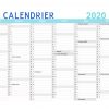 Calendrier 2020 À Imprimer (Gratuit) : Au Format Pdf serapportantà Calendrier Annuel 2019 À Imprimer Gratuit