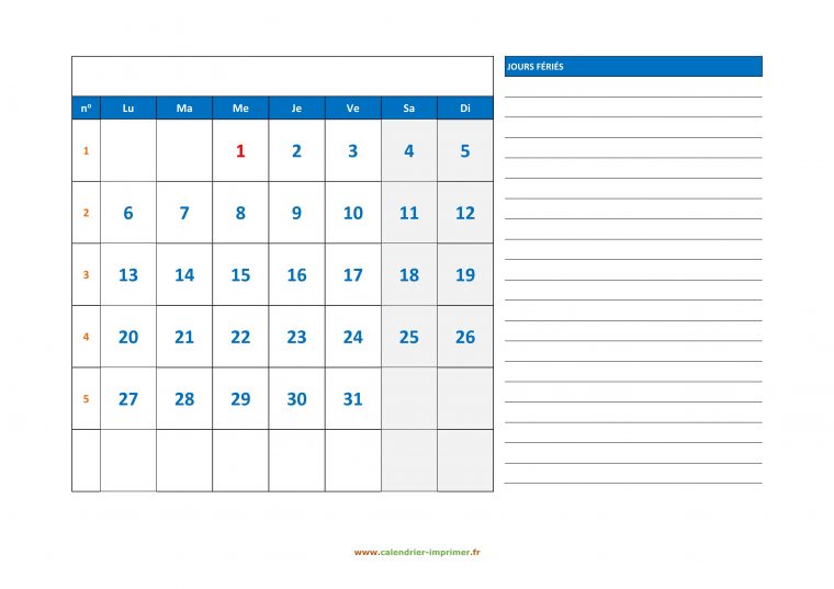 Calendrier 2020 À Imprimer Gratuit destiné Calendrier 2019 Avec Jours Fériés Vacances Scolaires