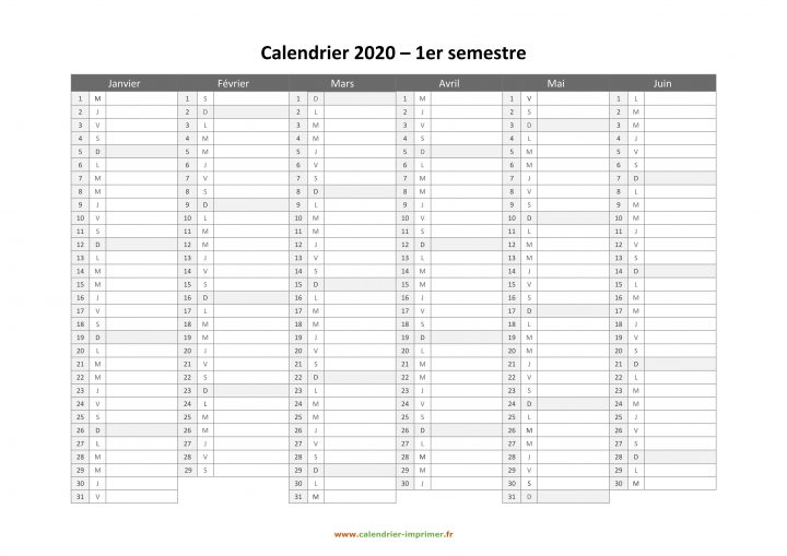 Calendrier 2020 À Imprimer Gratuit tout Calendrier 2018 Imprimable Gratuit