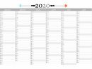 Calendrier 2020 À Imprimer Gratuitement En Pdf A4 Et Excel dedans Calendrier En Ligne Gratuit A Imprimer