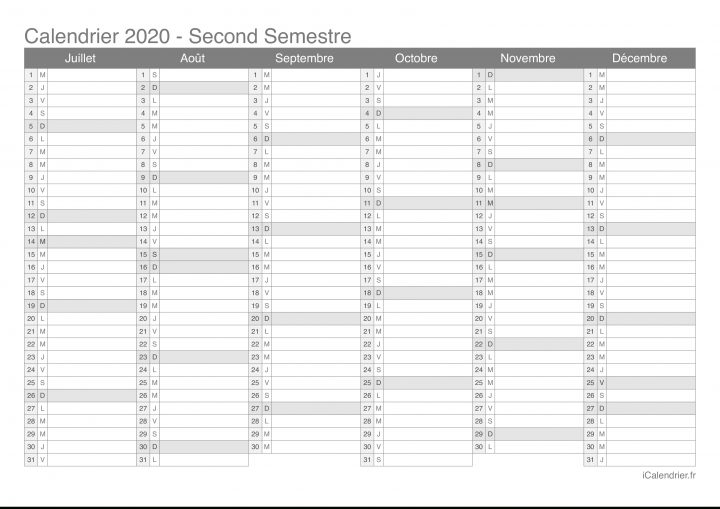 Calendrier 2020 À Imprimer Pdf Et Excel – Icalendrier encequiconcerne Calendrier Ludique À Imprimer