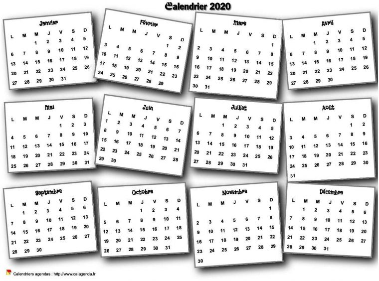 Calendrier 2020 Annuel 3D Pêle Mêle | Calendrier Imprimable concernant Calendrier Annuel 2018 À Imprimer Gratuit