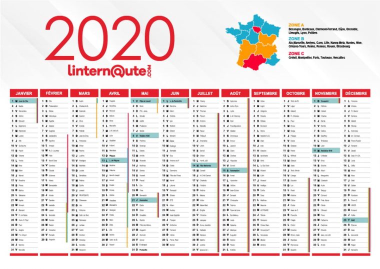 Calendrier 2020 : Calendrier Gratuit À Télécharger Ou À Imprimer avec Calendrier En Ligne Gratuit A Imprimer