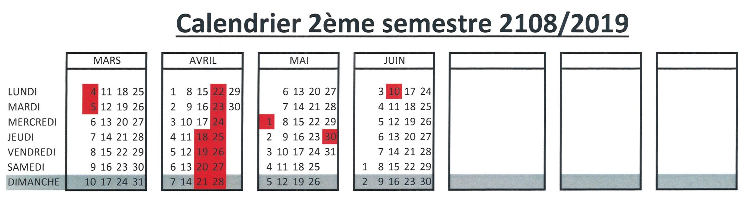 Calendrier 2Ème Semestre - Ecole De Natation Genève - Eng concernant Calendrier 2Ème Semestre 2018