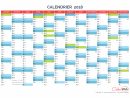 Calendrier Annuel - Année 2018 Avec Jours Fériés - Calenweb pour Planning Annuel 2018
