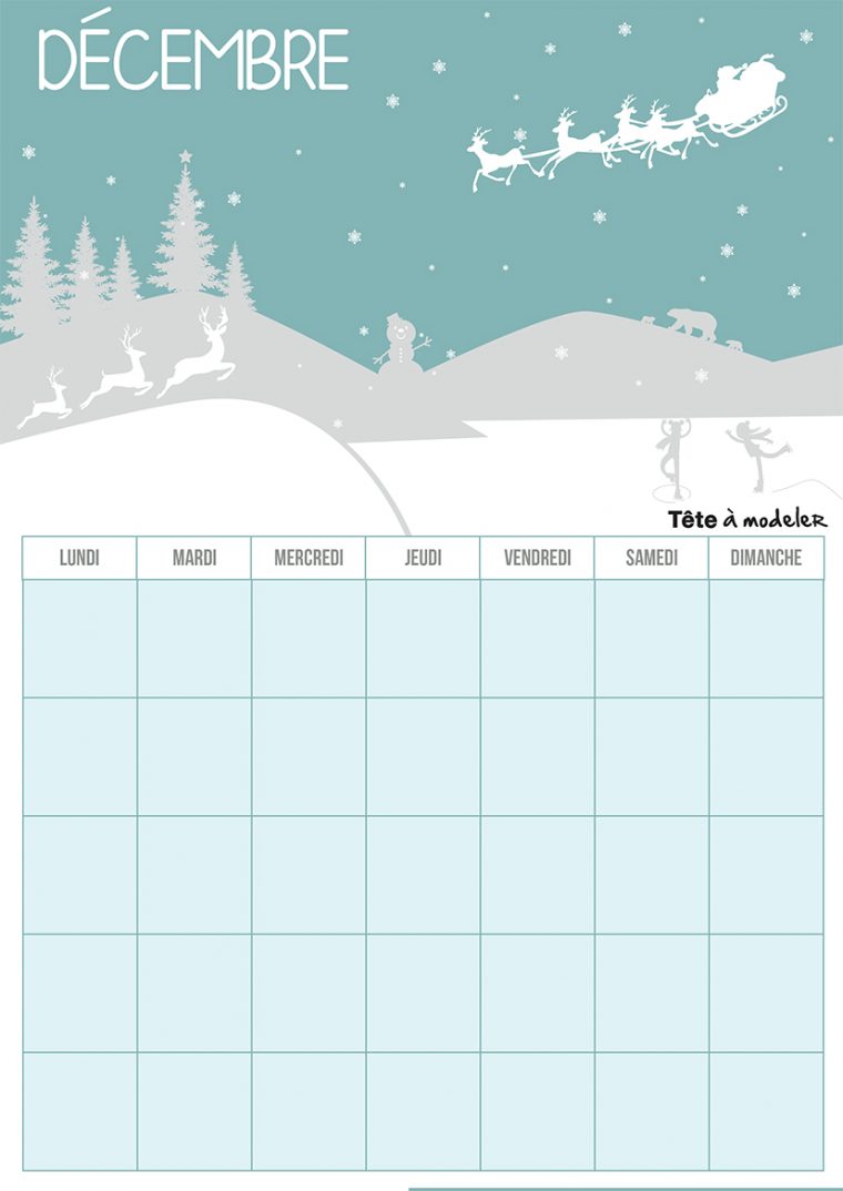 Calendrier De Décembre 2018 À Imprimer tout Calendrier Perpetuel Gratuit Imprimer