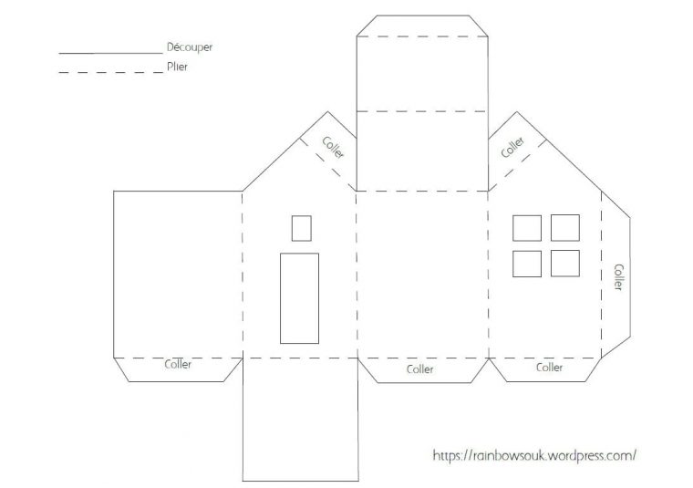 Calendrier De L'avent À Fabriquer : Des Maisonnettes En Papier avec Maison Papier A Decouper