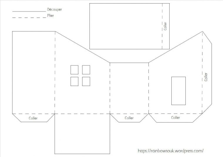 Calendrier De L'avent À Fabriquer : Des Maisonnettes En Papier destiné Patron De Maison En Papier A Imprimer