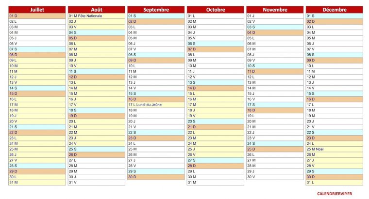 Calendrier Des Congés : 2Ème Semestre 2018 (Vaud) – Appui dedans Calendrier 2Ème Semestre 2018