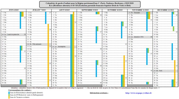 Calendrier Dvh (Garde D'enfants) Et Calendrier Garde concernant Calendrier Enfant Semaine