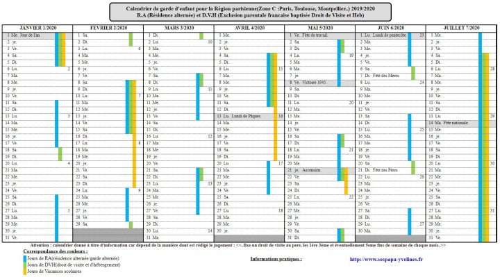 Calendrier Dvh (Garde D'enfants) Et Calendrier Garde dedans Calendrier 2019 Avec Semaine