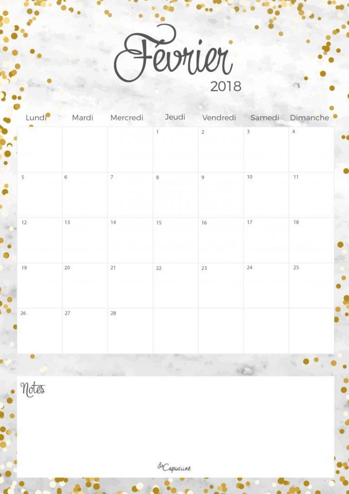 Calendrier – Février 2018 | Calendrier, Calendrier 2018 Et intérieur Calendrier 2018 Imprimable Gratuit