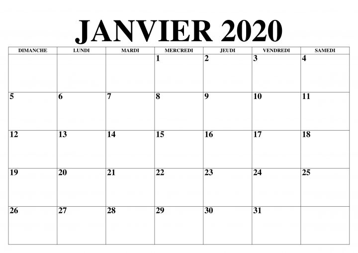 Calendrier Janvier 2020 Vacances À Imprimer | Calendrier 2020 avec Calendrier 2019 Avec Jours Fériés Vacances Scolaires À Imprimer