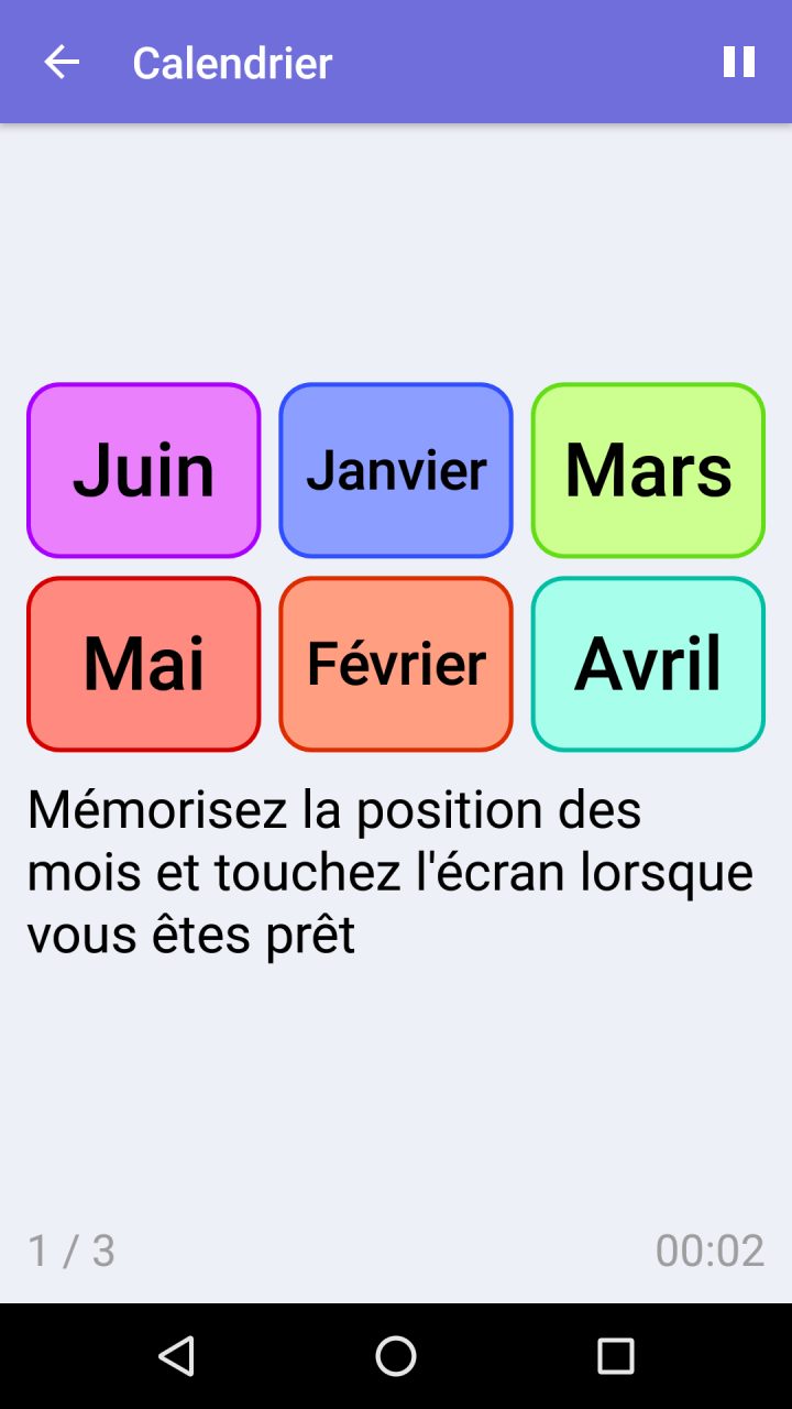 Calendrier : Jeu De Mémoire Gratuit Pour Iphone & Android à Jeux Gratuit De Memoire