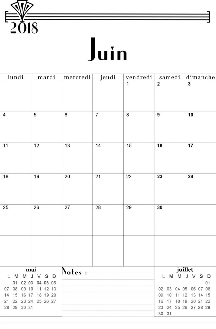 Calendrier Juin 2018 À Imprimer. | Calendrier, Calendrier tout Calendrier Annuel 2018 À Imprimer Gratuit