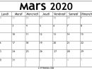 Calendrier Mars 2020 À Imprimer - Calendrier 2020 À Imprimer tout Calendrier Anniversaire À Imprimer