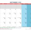 Calendrier Mensuel - Mois De Septembre 2018 Avec Fêtes destiné Calendrier 2018 Avec Jours Fériés Vacances Scolaires À Imprimer