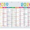 Calendrier Multicolore 53X40,5Cm Exacompta tout Calendrier 2019 Avec Semaine