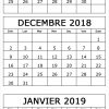 Calendrier Novembre Decembre 2018 Janvier 2019 A Imprimer dedans Calendrier 2018 Imprimable Gratuit
