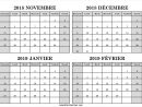 Calendrier Novembre Décembre 2018 Janvier Février 2019 intérieur Calendrier Mensuel 2018 À Imprimer