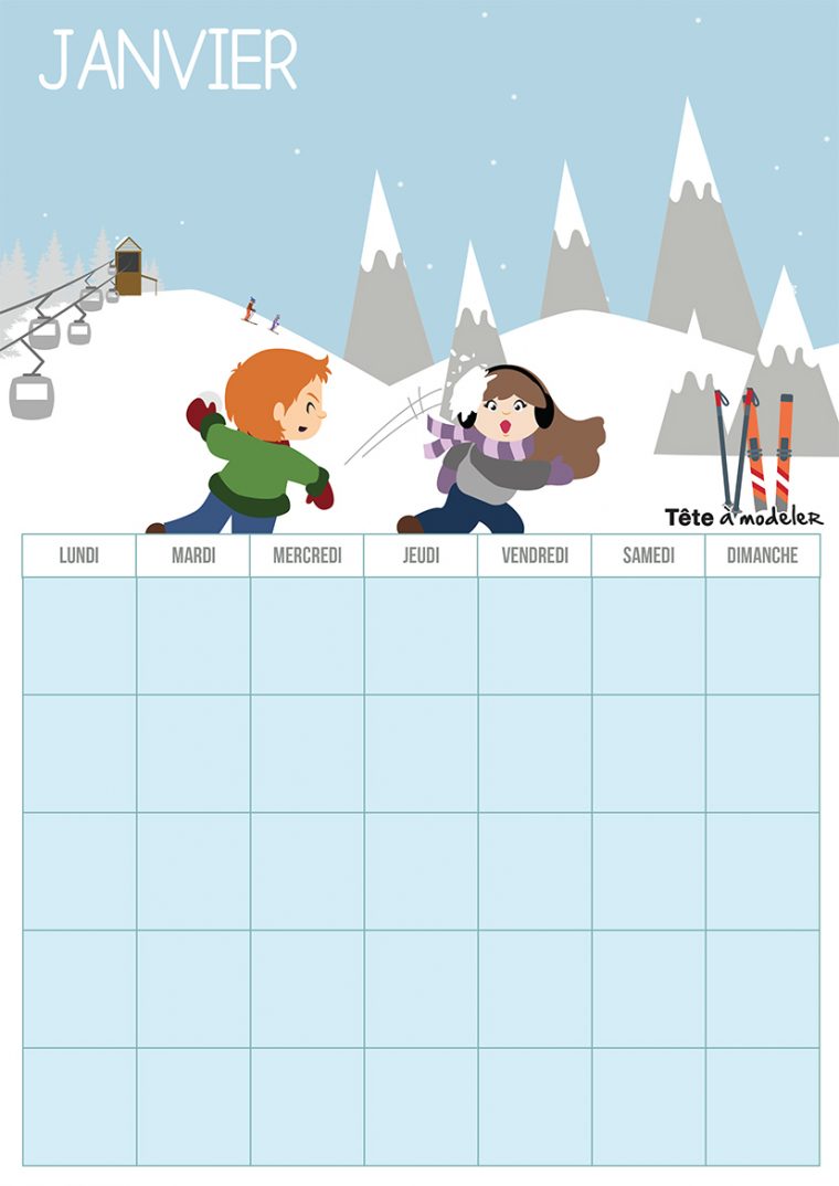 Calendrier Perpétuel Mois De Janvier À Imprimer pour Calendrier Anniversaire À Imprimer