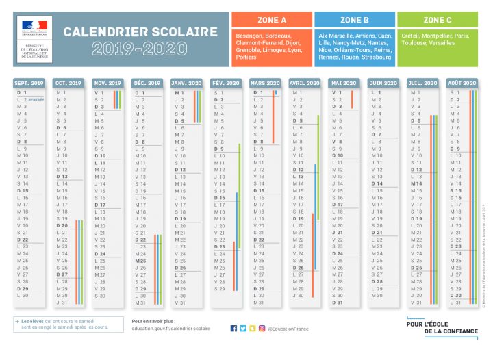 Calendrier Scolaire 2019 – 2020 À Imprimer Avec Tête À Modeler à Calendrier Des Anniversaires À Imprimer Gratuit