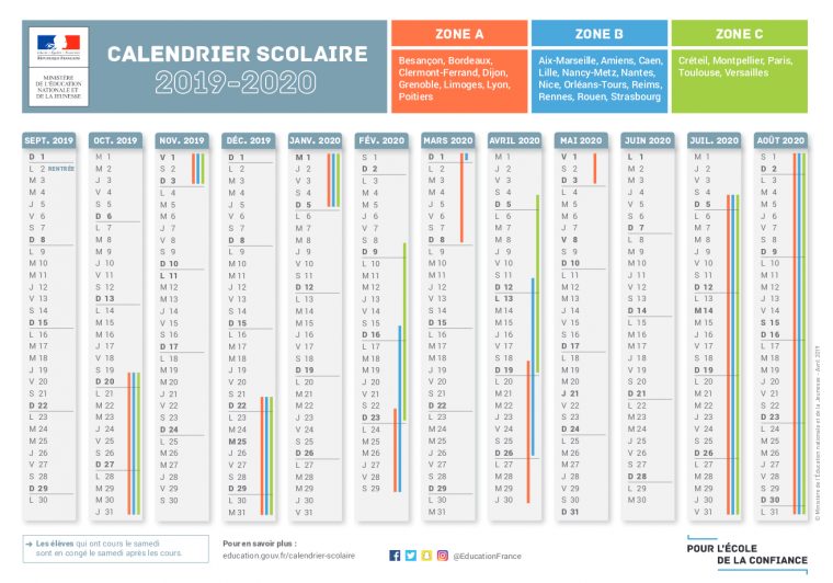 Calendrier Scolaire 2019 – 2020 À Imprimer Avec Tête À Modeler avec Calendrier Anniversaire À Imprimer