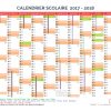Calendrier Scolaire Annuel 2017-2018 Avec Affichage Des tout Calendrier 2018 Avec Jours Fériés Vacances Scolaires À Imprimer