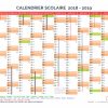 Calendrier Scolaire Annuel 2018-2019 Avec Affichage Des à Calendrier 2019 Avec Jours Fériés Vacances Scolaires À Imprimer