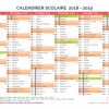 Calendrier Scolaire Semestriel 2018-2019 Avec Affichage Des intérieur Calendrier 2018 Avec Jours Fériés Vacances Scolaires À Imprimer