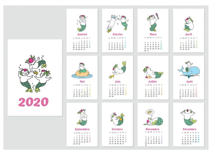 Calendriers 2020 À Imprimer Pour Les Enfants dedans Calendrier Ludique À Imprimer