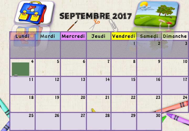 Calendriers Enfants 2017/2018 – La Classe De Luccia ! pour Calendrier 2018 Enfant