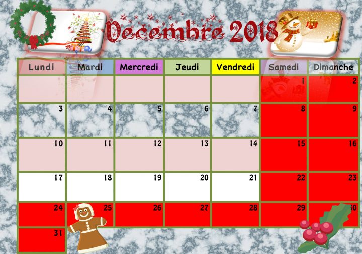 Calendriers Enfants 2018/2019 – La Classe De Luccia ! serapportantà Calendrier 2018 Enfant