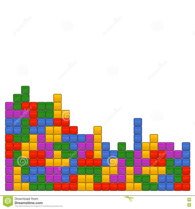 Calibre De Tetris De Brique De Jeu Sur Le Fond Blanc Vecteur intérieur Jeu De Brique Gratuit